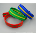 Doble hebilla de perno de 40 mm de color trenzado correa collar para mascotas